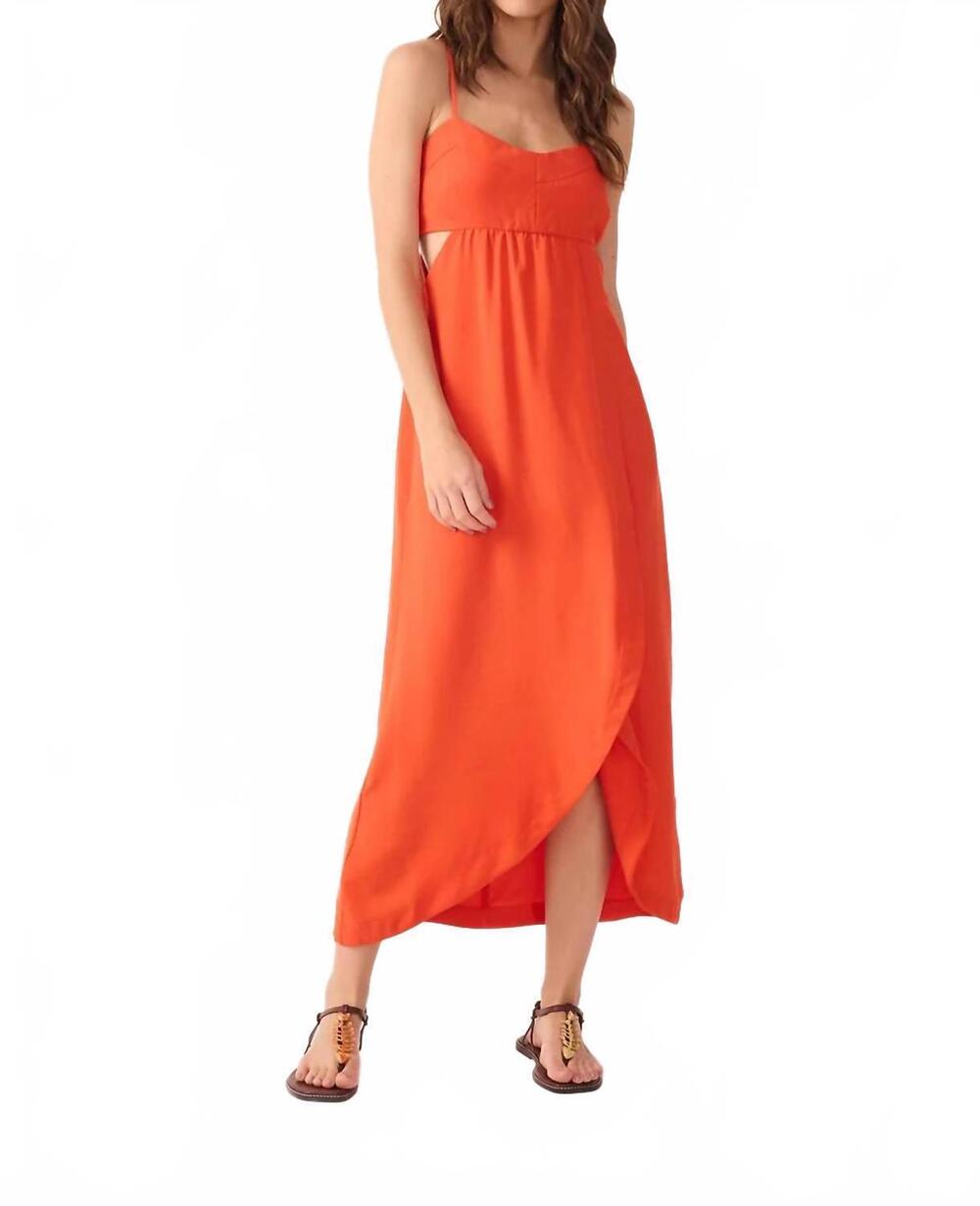 NEW DRESS TO side cut-out wrap midi dress in red